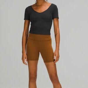 Lululemon Black Align™ Scoop Neck Short Sleeve Tee Shirt.